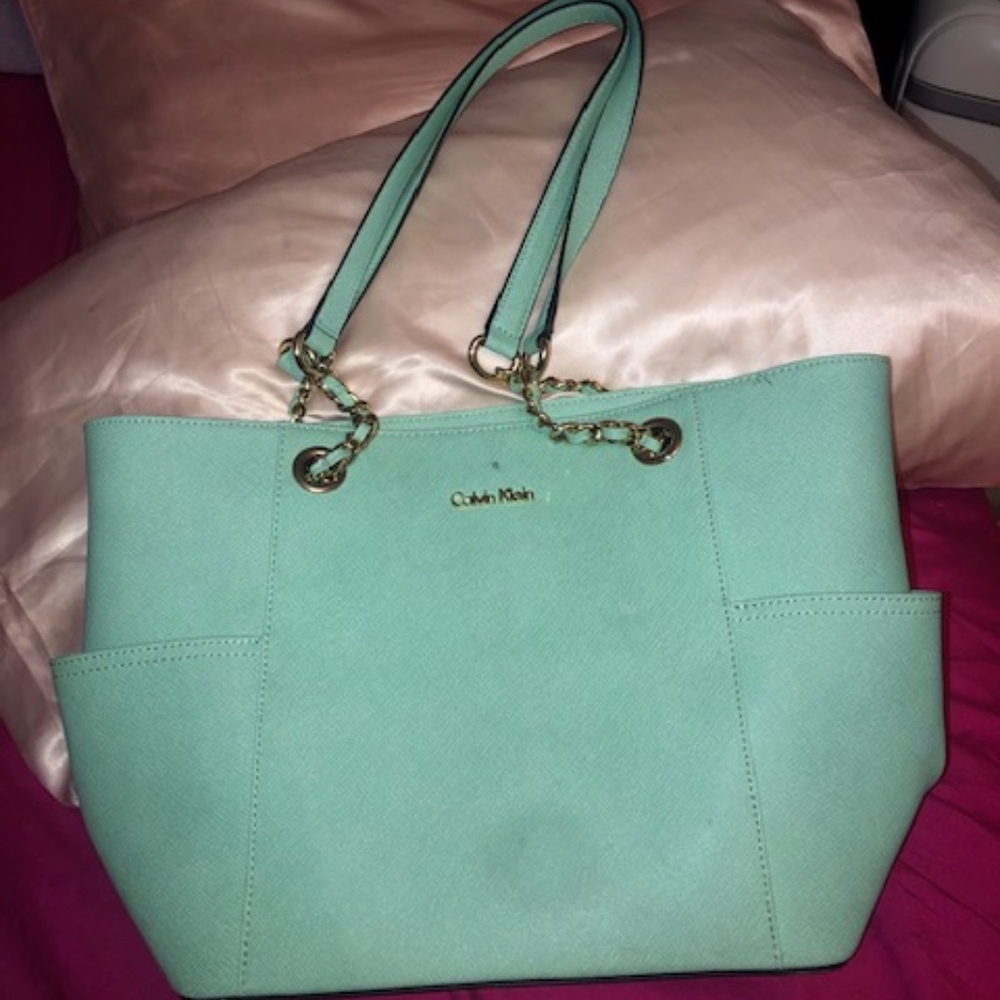 Turquoise/ Mint Calvin Klein Shoulder bag